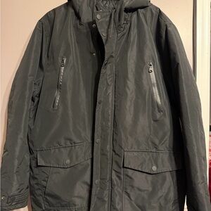 Marc New York Men's Dark Gray Hooded Puffer Jacket